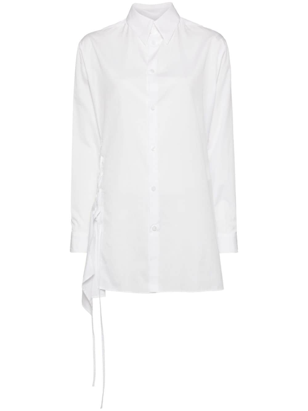 Shop Y's Lace Up Shirt In White