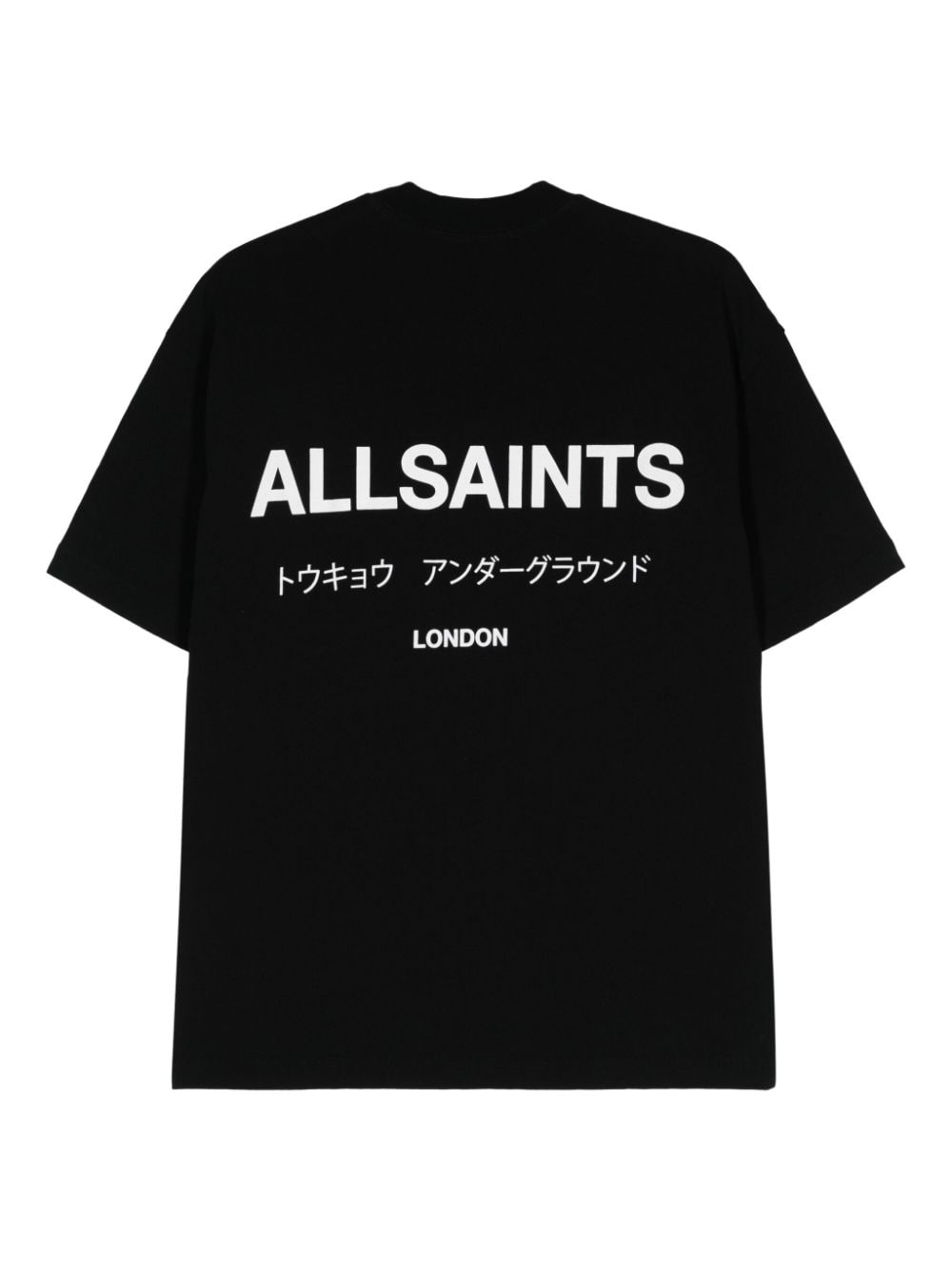 AllSaints Underground katoenen T-shirt - Zwart