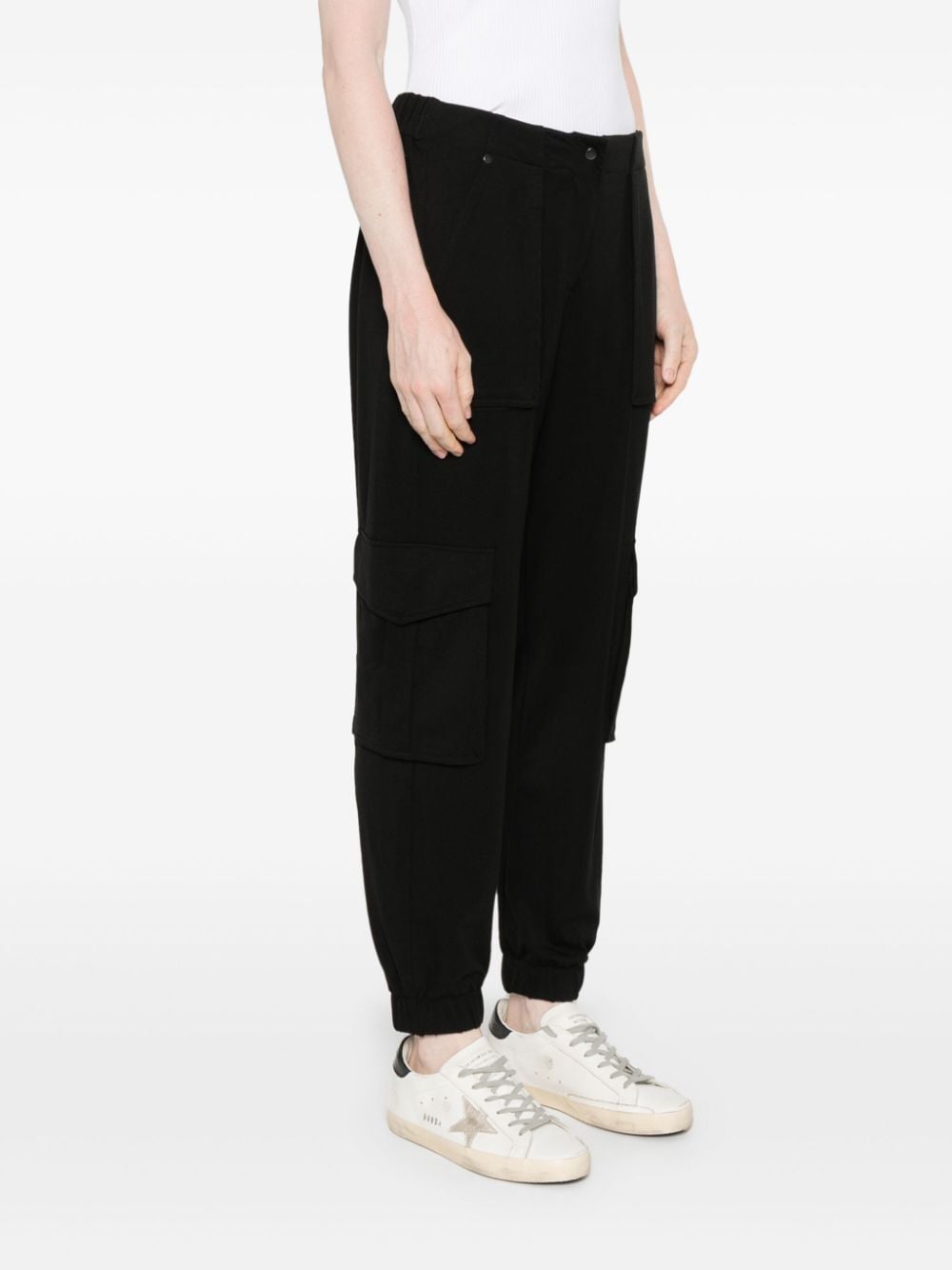 Shop Allsaints Frieda Tapered Cargo Trousers In Black