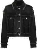 AllSaints Claude frayed denim jacket - Black