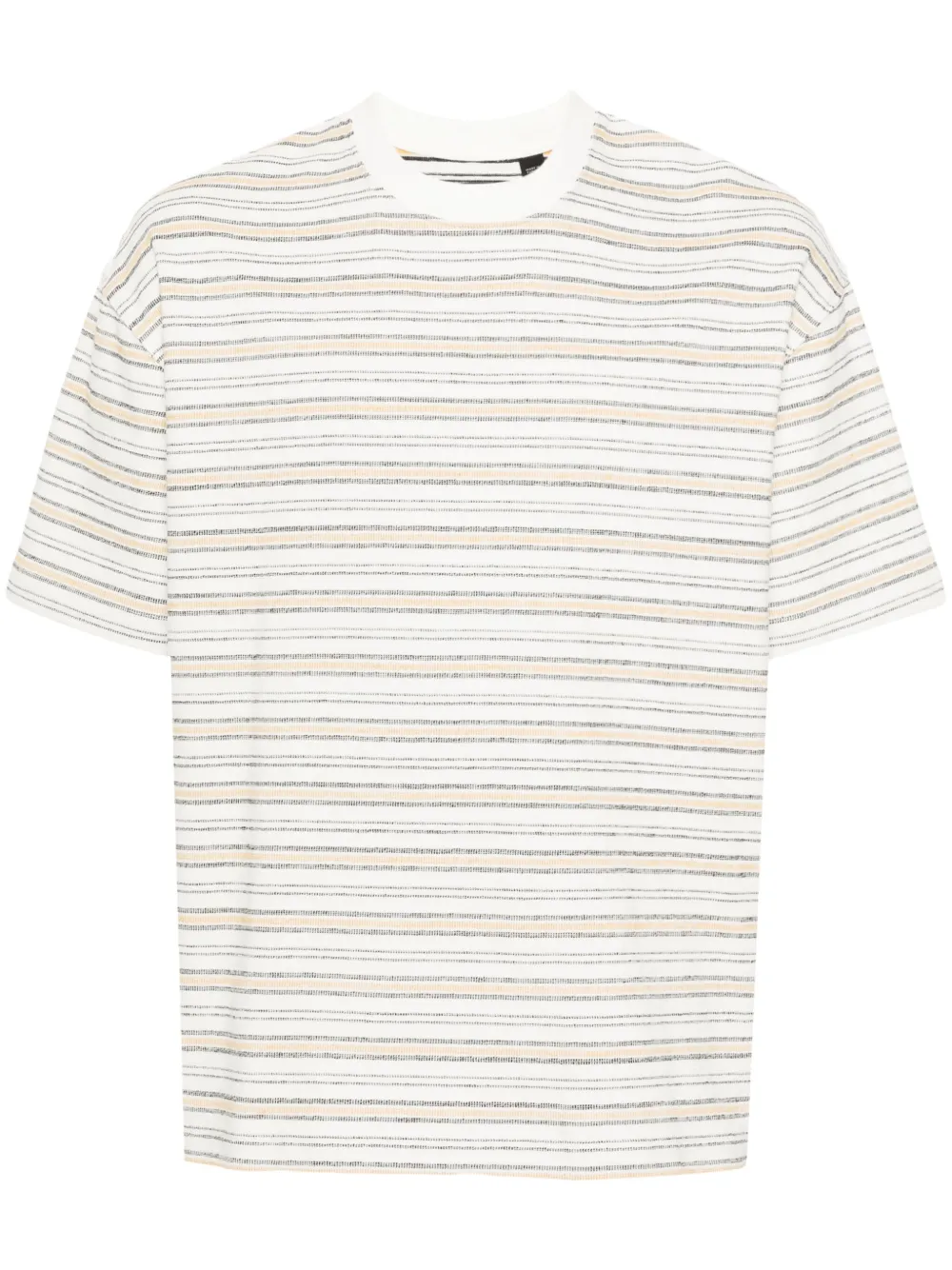 Allsaints Stanton Striped Oversized T-shirt In 白色