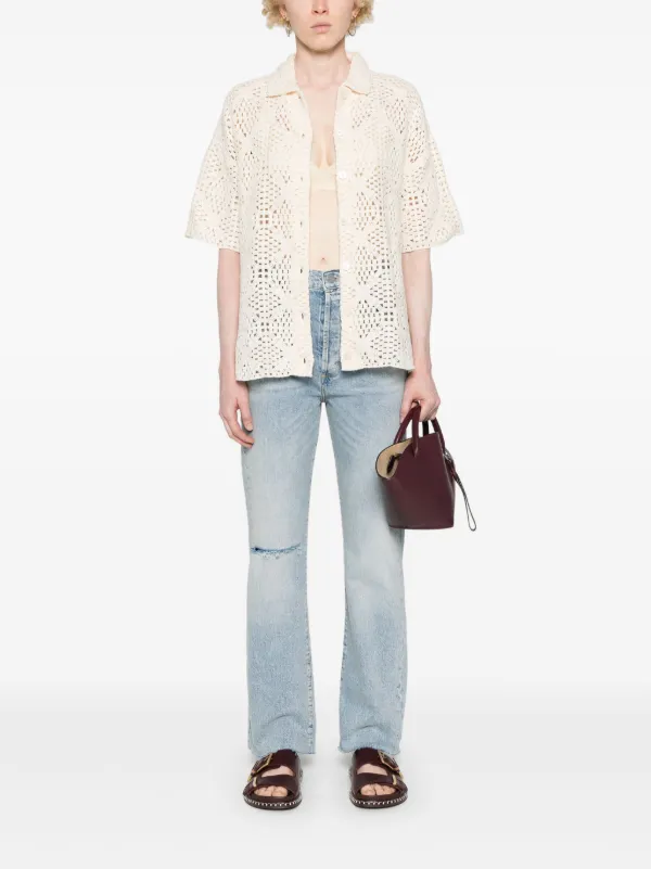 AllSaints Milly Organic Cotton Crochet Top | Neutrals | FARFETCH