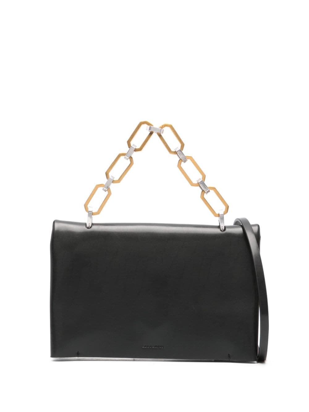 Allsaints Yua Leather Clutch Bag In Black