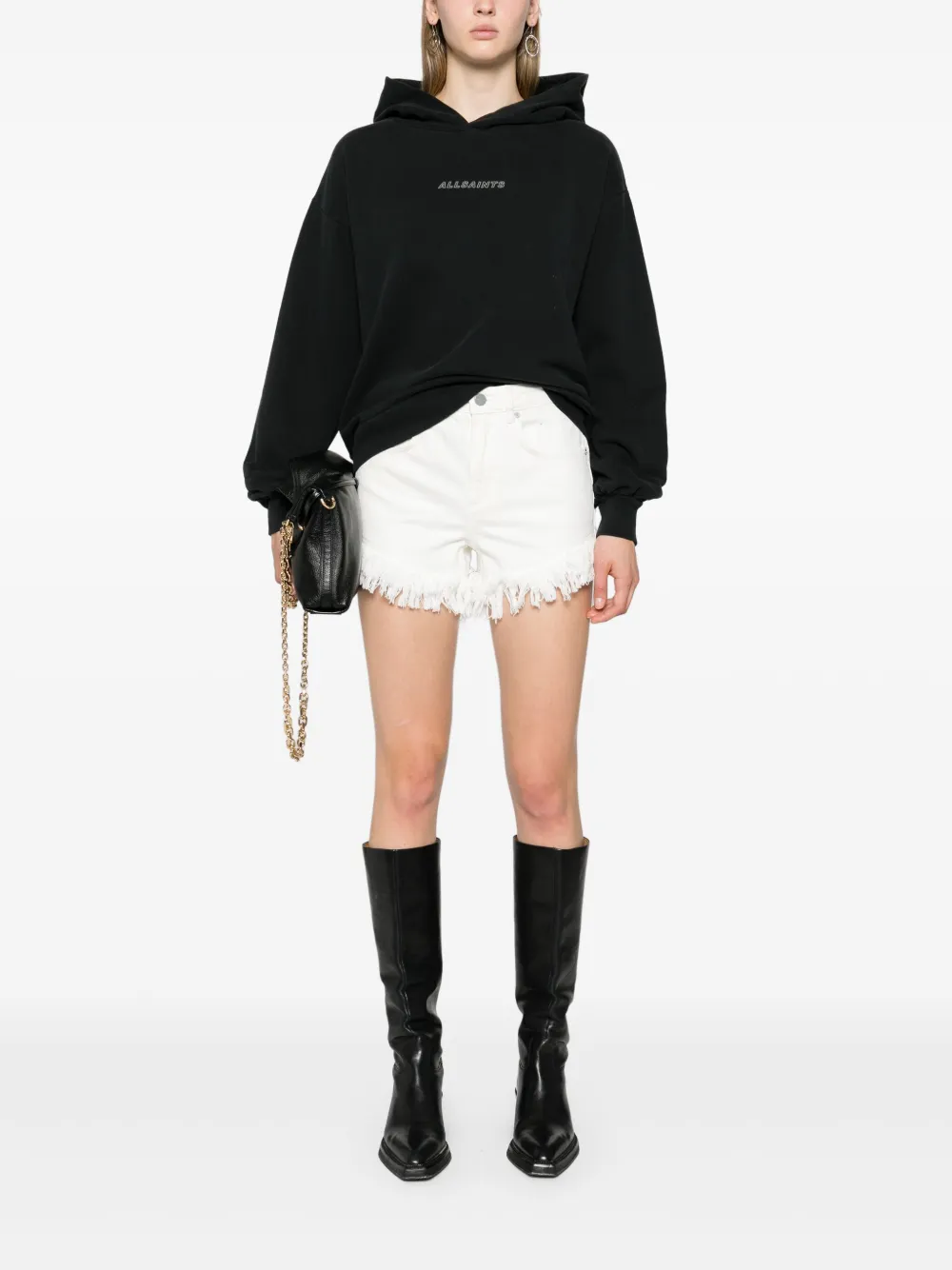 AllSaints Stardust hoodie van biologisch katoen - Zwart