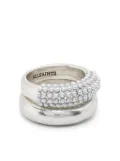 AllSaints bead-embellished ring (set of two) - Silver