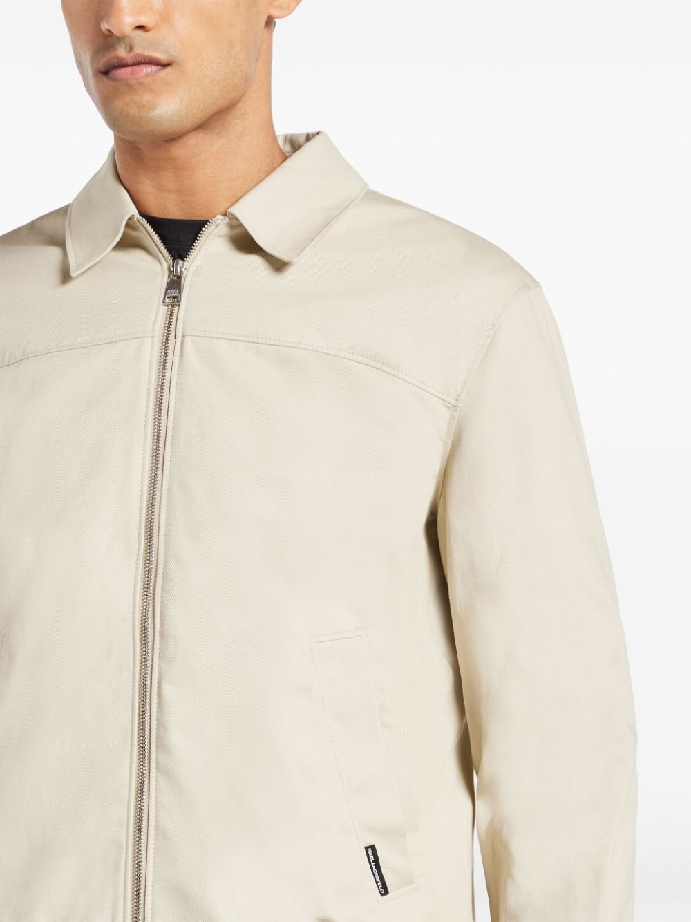 Shop Karl Lagerfeld Lightweight Jacket In Neutrals