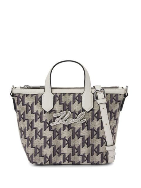 Karl Lagerfeld small Signature Jacquard tote bag WOMEN