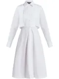 Karl Lagerfeld bib-detail shirt dress - White