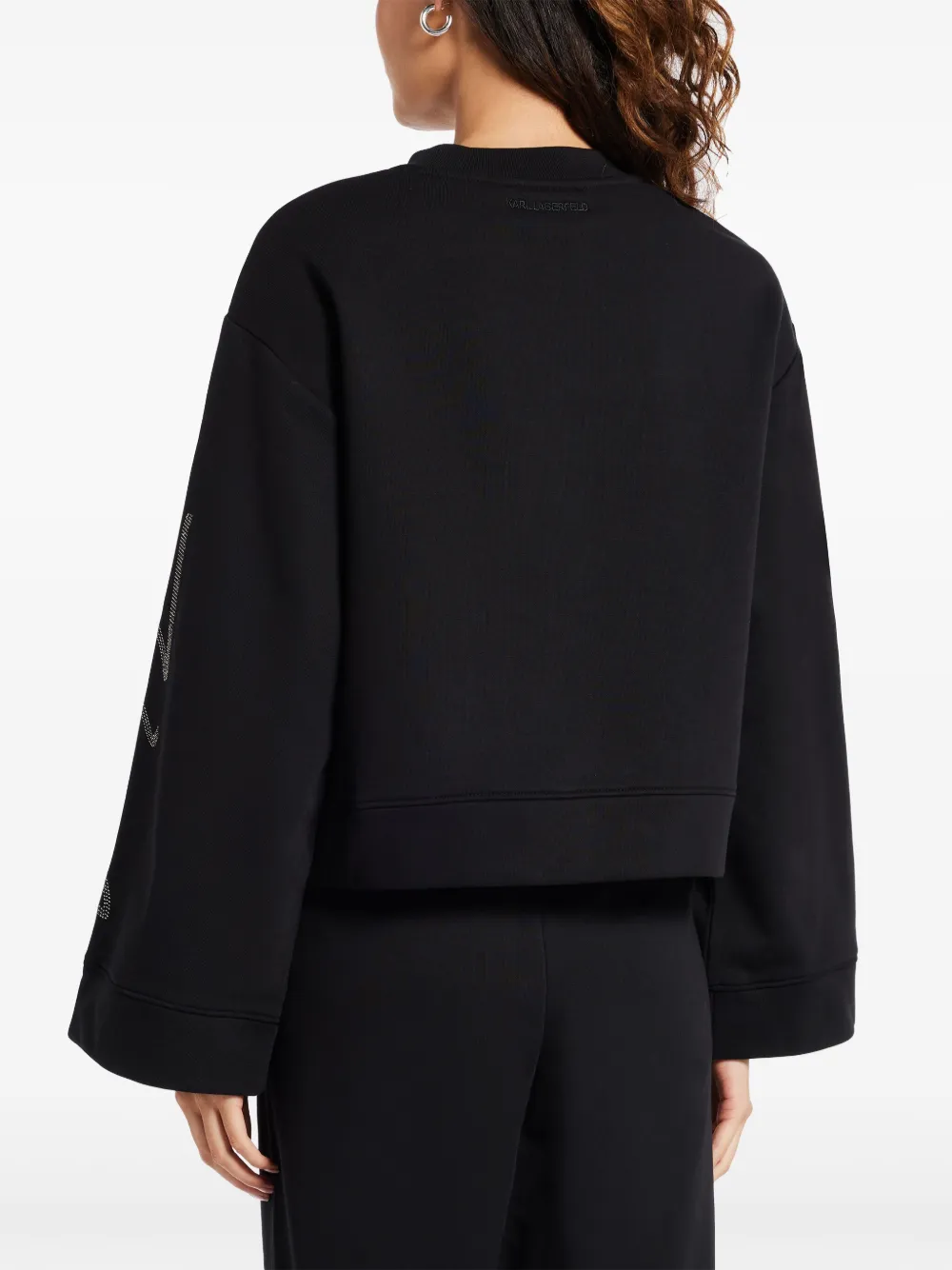 Karl Lagerfeld Sweater met geborduurd logo Zwart