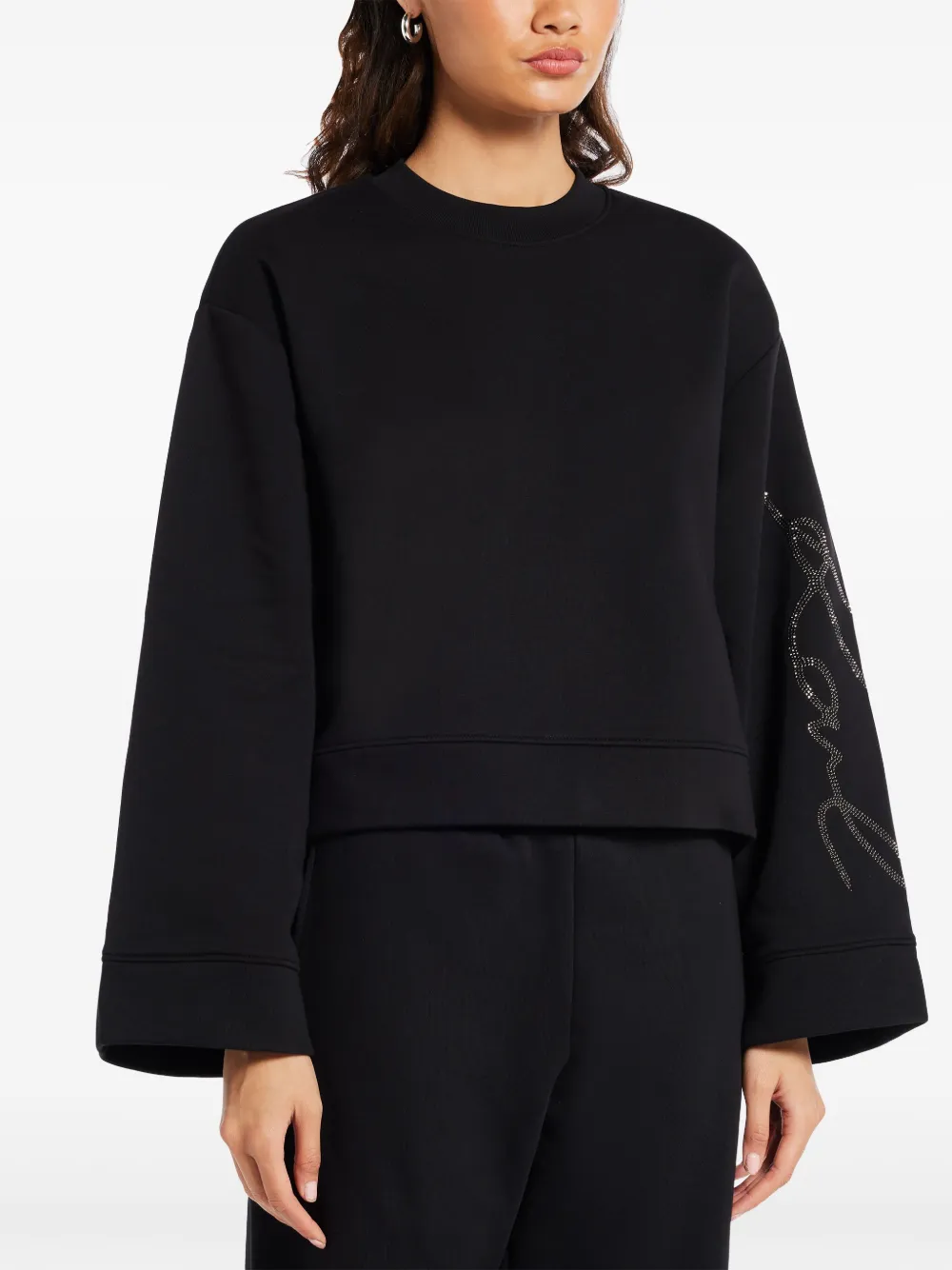 Karl Lagerfeld Sweater met geborduurd logo Zwart