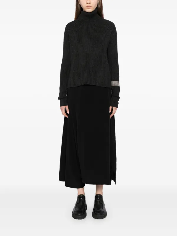 Y's Asymmetric Flare Pants | Black | FARFETCH BH