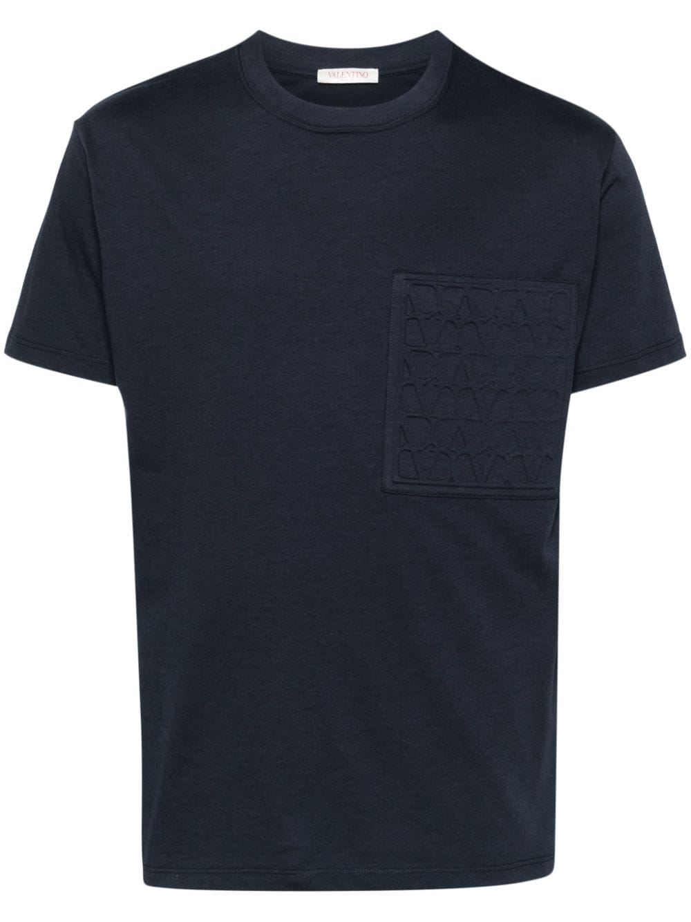 Valentino Crew-neck Cotton T-shirt In Blue