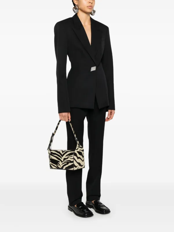 ショルダーバッグ・ポシェット The Attico Shoulder The Attico 7/7 zebra-print Shoulder Bag | Black | FARFETCH