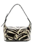 The Attico 7/7 zebra-print shoulder bag - Black