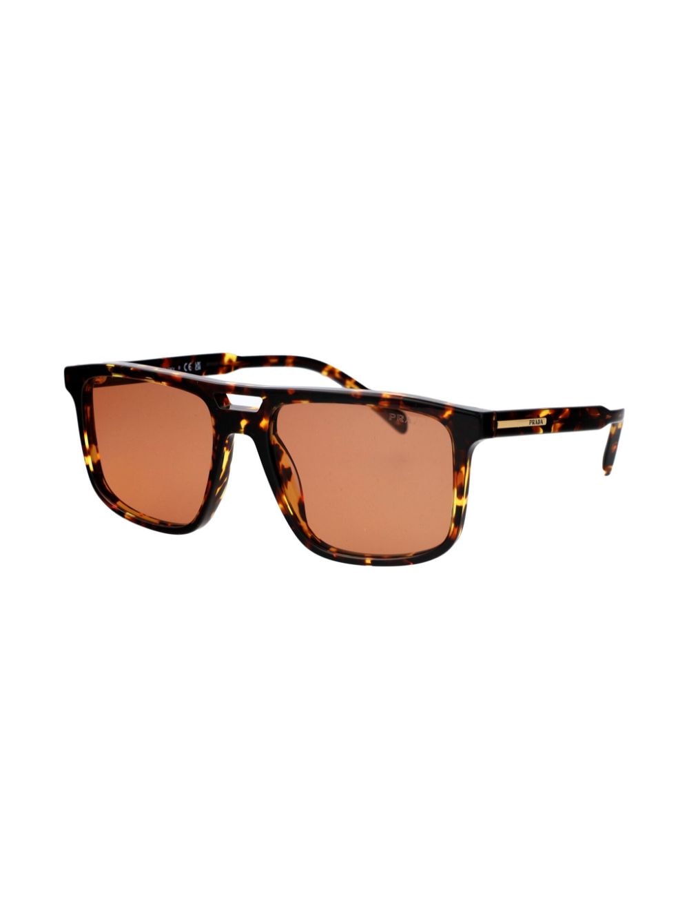 Shop Prada Square-frame Tortoiseshell Sunglasses In Brown