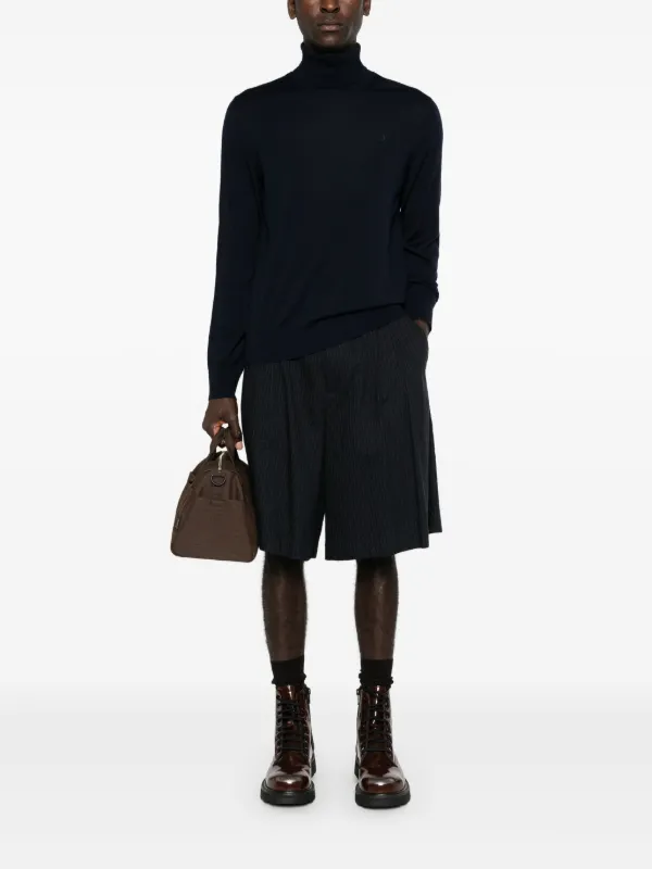 DSQUARED2 logo-embroidered roll-neck Jumper | Blue | FARFETCH