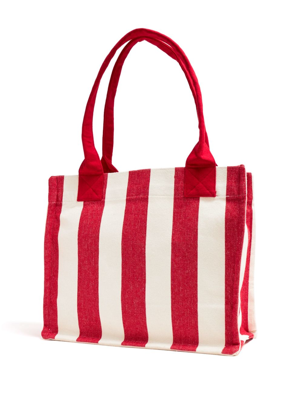 GANNI large striped tote bag - Rood