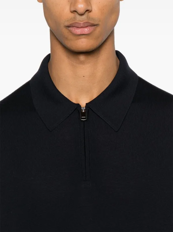Brioni ジップ ポロシャツ | ブルー | FARFETCH JP