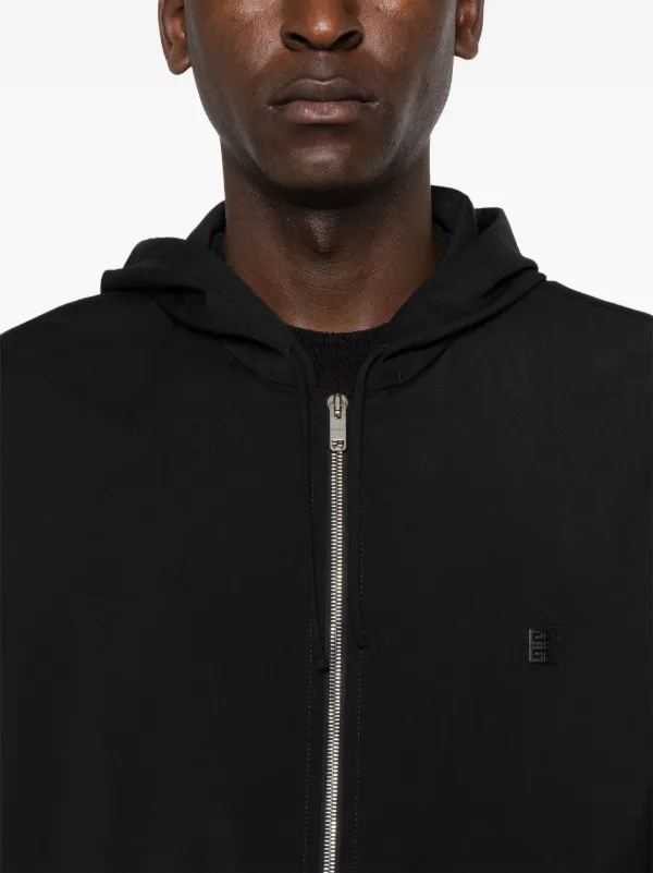 Givenchy 4G Wool Zipped Hoodie | Black | FARFETCH HK