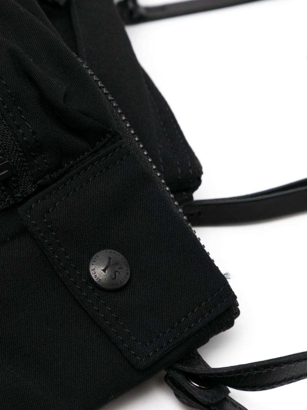 Shop Y's Wool Crossbody Bag In Black