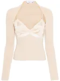 Blumarine layered lace-detailed tank top - Neutrals