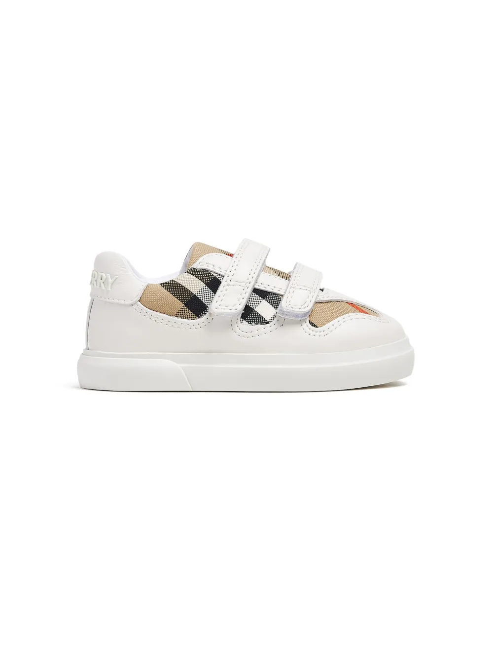 Burberry Kids Sneakers met klittenband Wit
