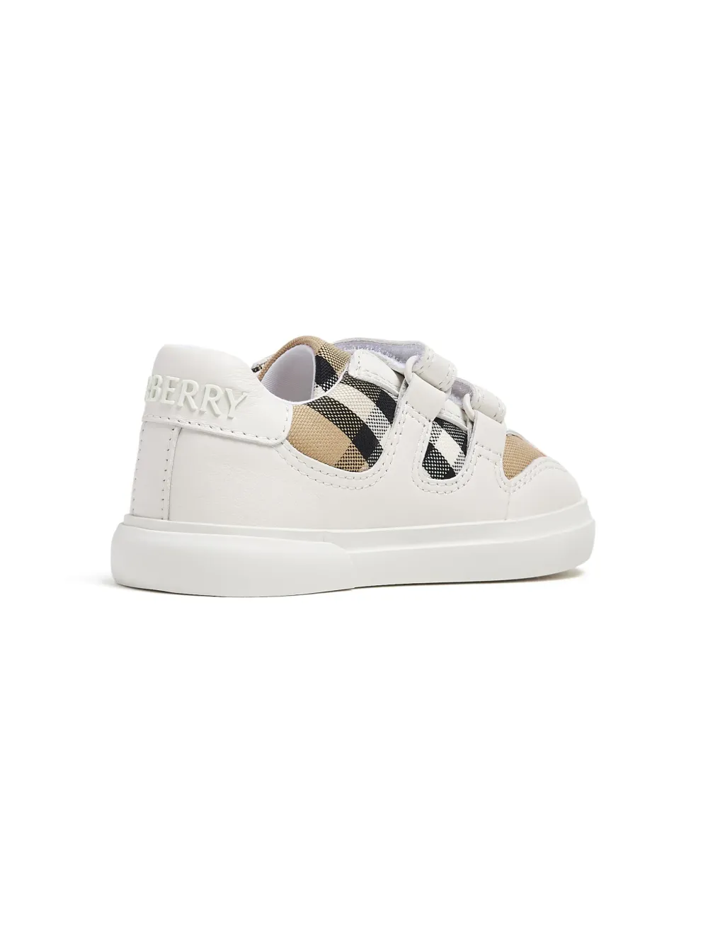 Burberry Kids Sneakers met klittenband Wit