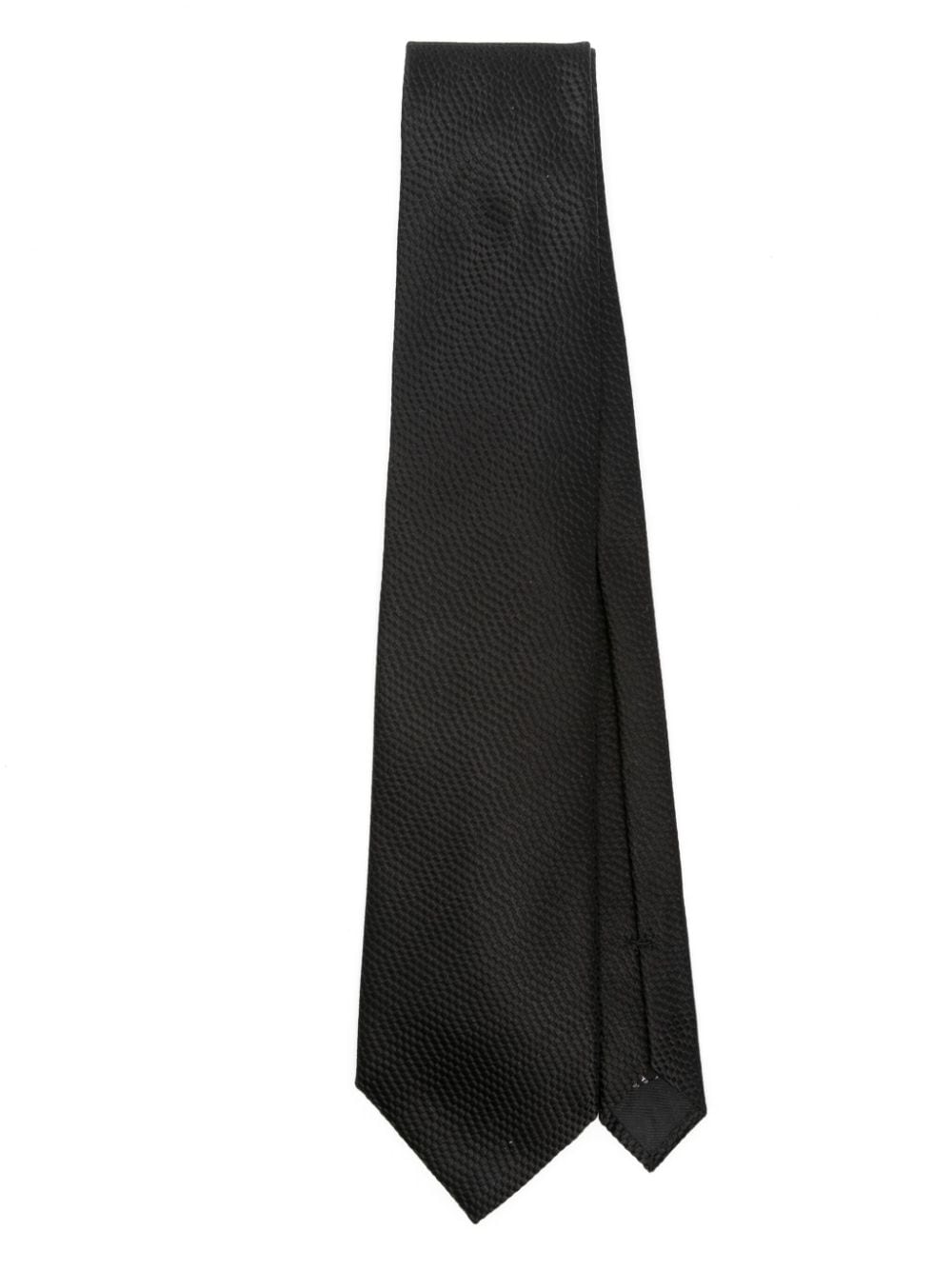 Tom Ford Patterned-jacquard Silk Tie In Black