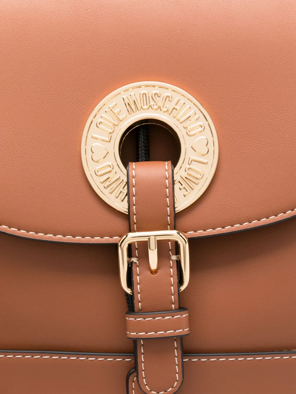 Love Moschino Rugzak met logoplakkaat Bruin