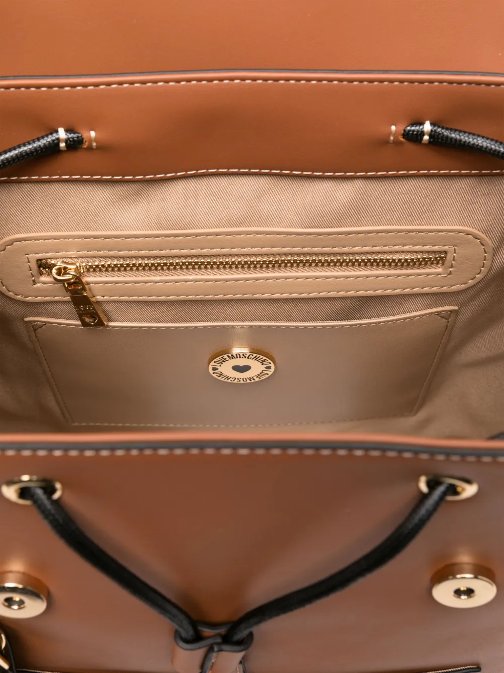 Love Moschino Rugzak met logoplakkaat Bruin