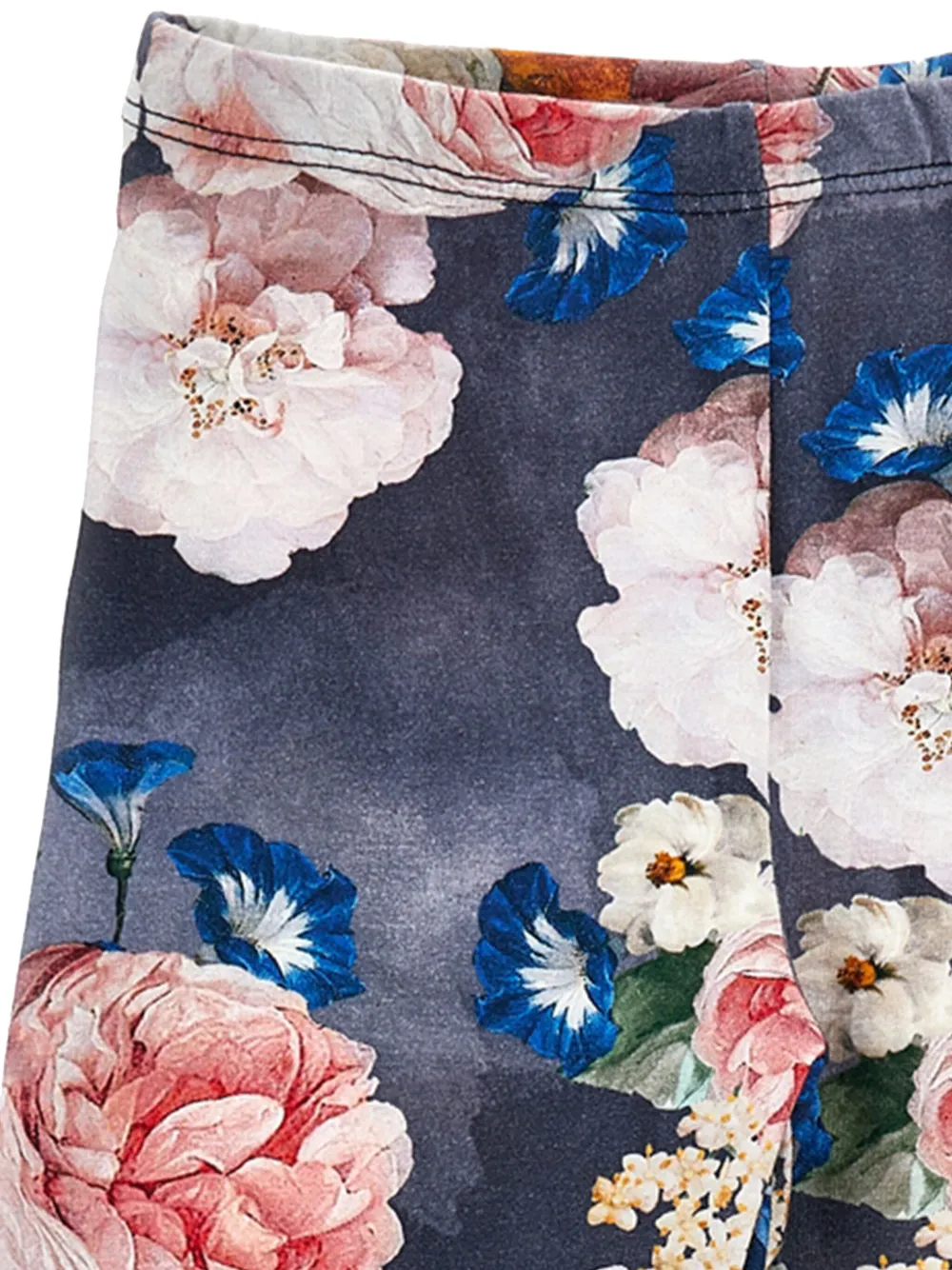 Monnalisa Katoenen broeken set met bloemenprint Wit