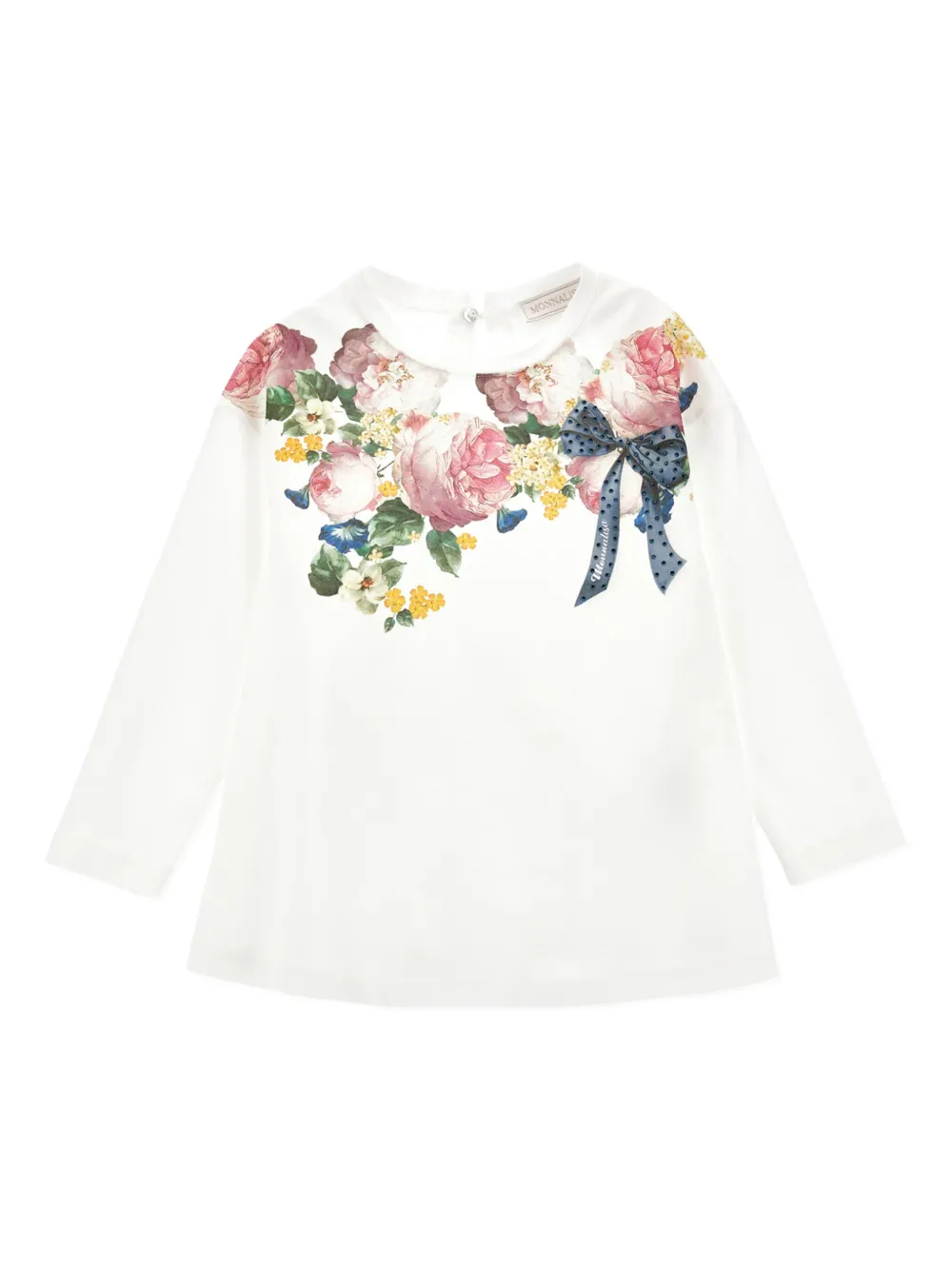 Monnalisa floral-print cotton trouser set | Girls Trouser Sets | Image 2