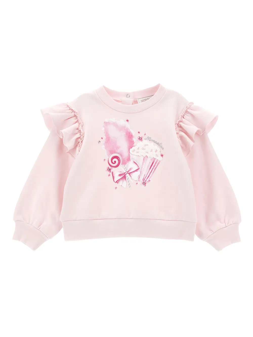 Monnalisa Trainingspak met ruches detail Roze