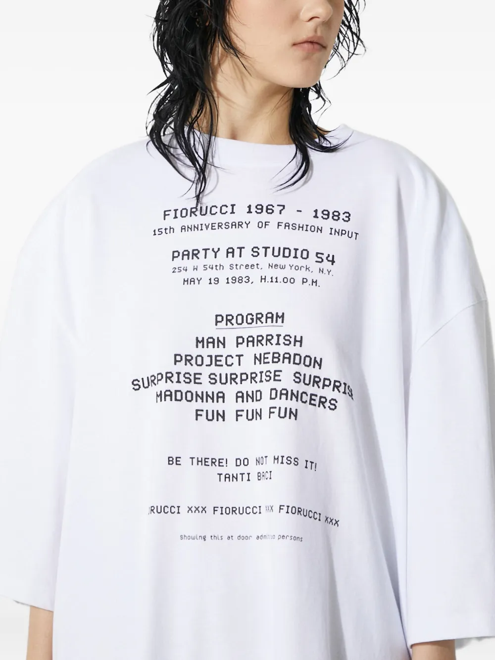 Fiorucci text-print T-shirt Wit