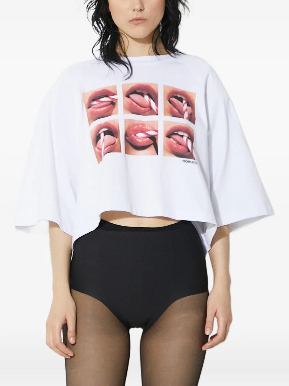Fiorucci mouth-graphic T-shirt | White | Image 1