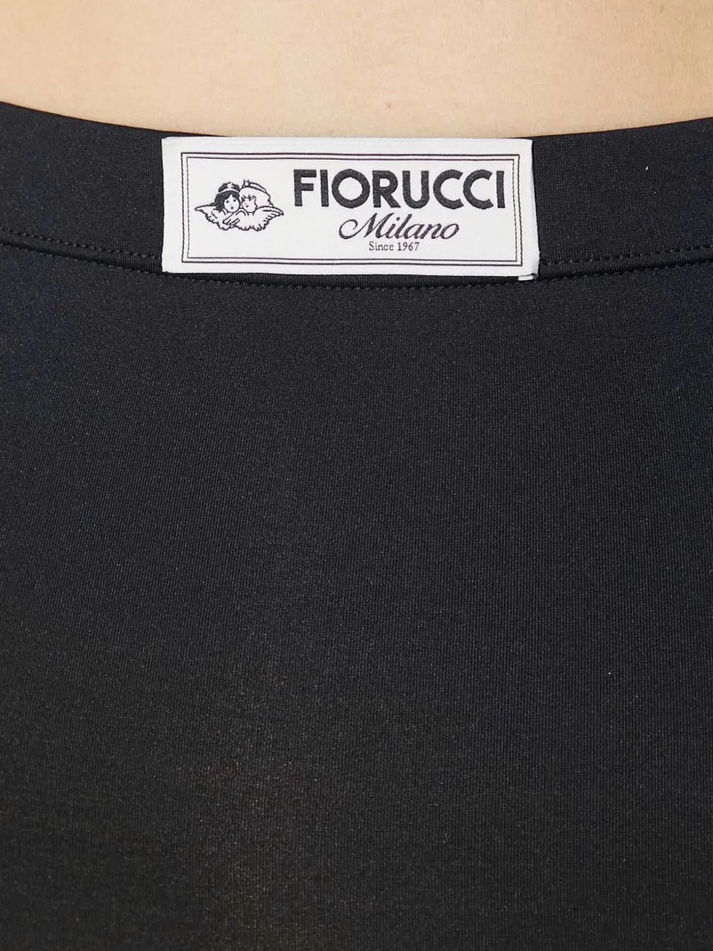 Fiorucci Midi-rok met logo-label Zwart