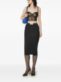 Fiorucci logo-tag midi skirt - Black