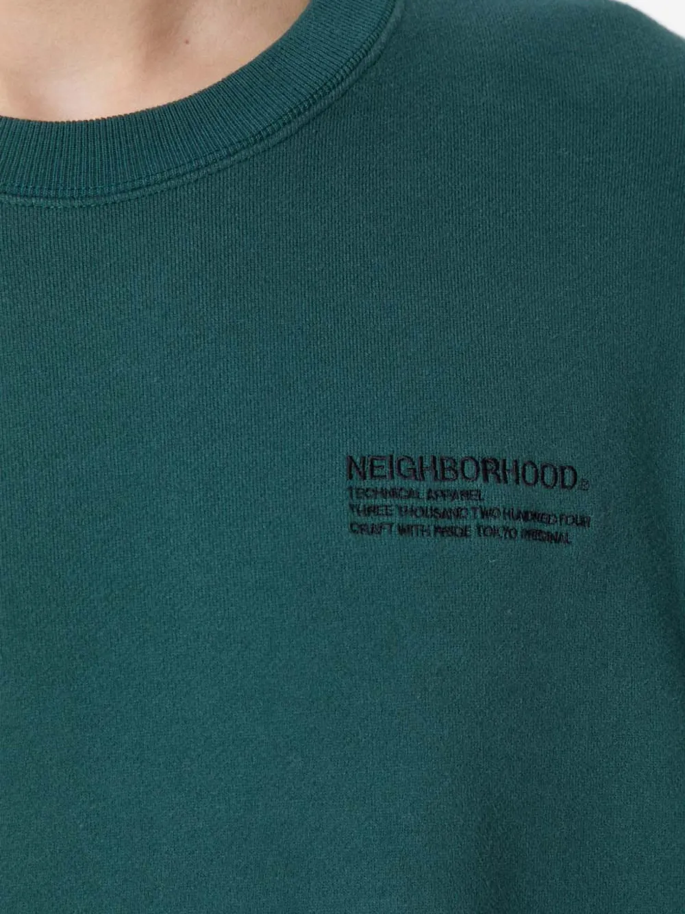 Neighborhood Sweater met logo Groen