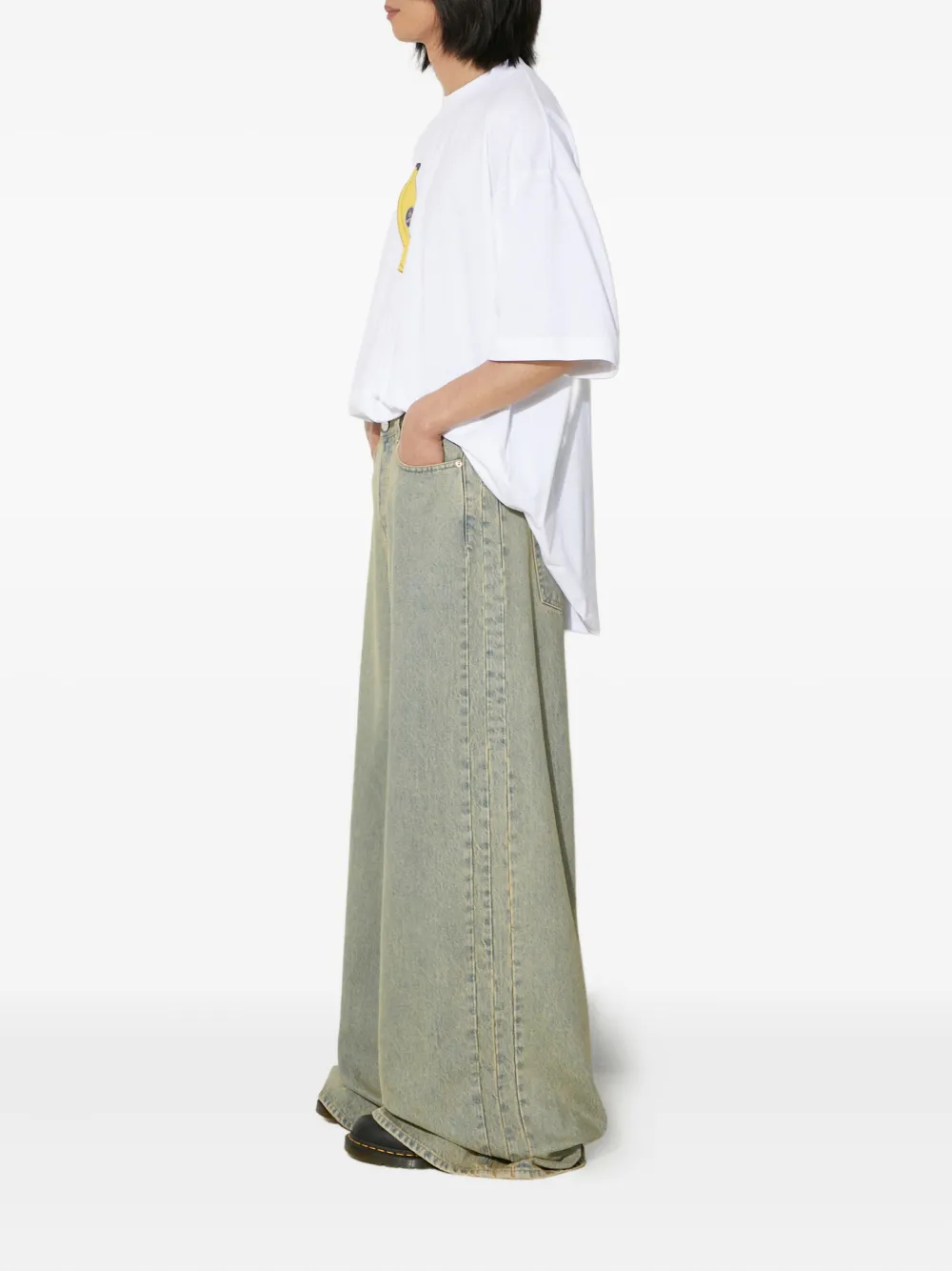VETEMENTS faded wide-leg jeans Blauw