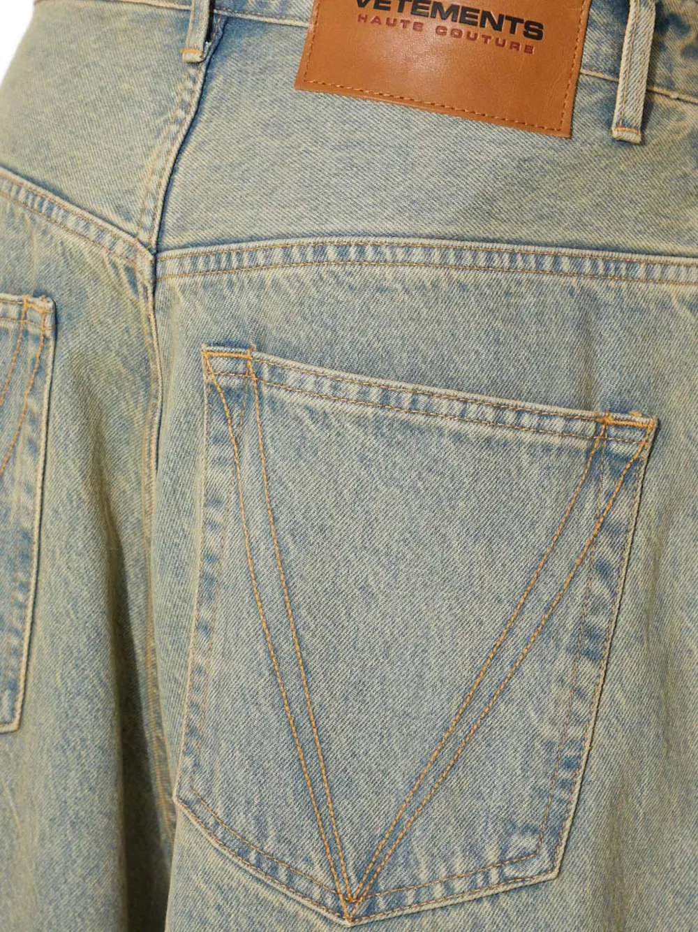 VETEMENTS faded wide-leg jeans Blauw
