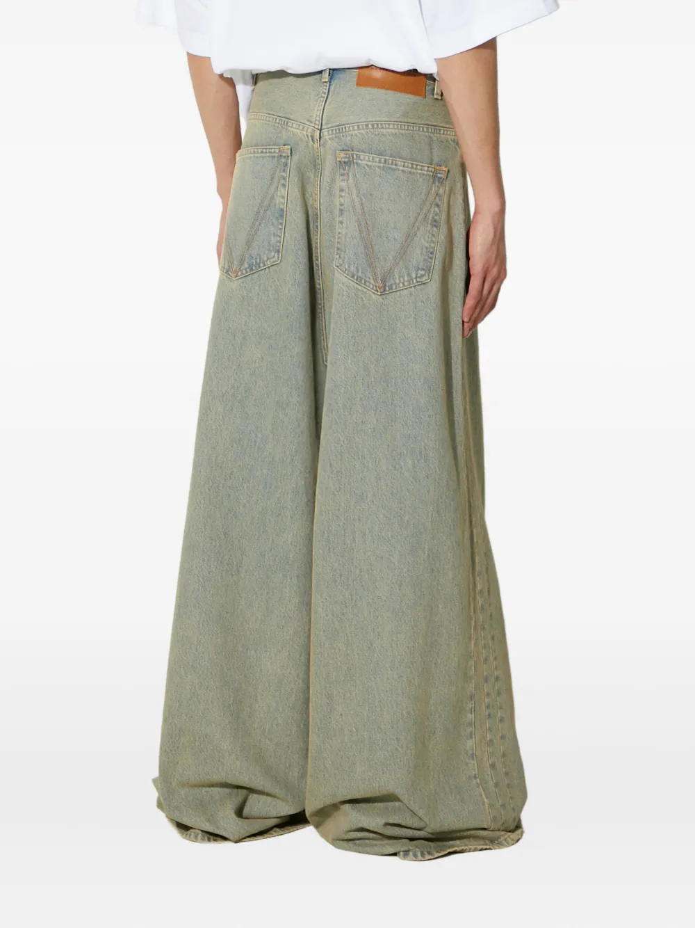 VETEMENTS faded wide-leg jeans Blauw
