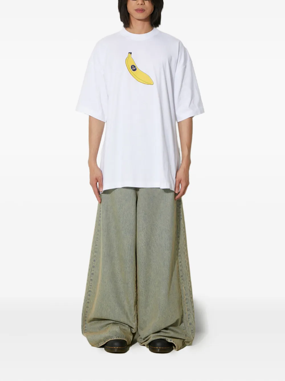 VETEMENTS faded wide-leg jeans Blauw