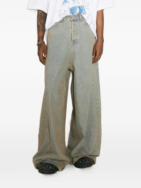 VETEMENTS jean ample à effet délavé