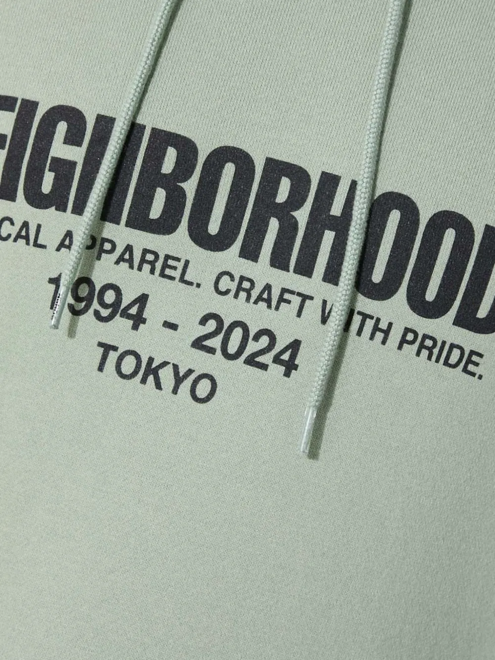 Neighborhood logo-print hoodie Groen