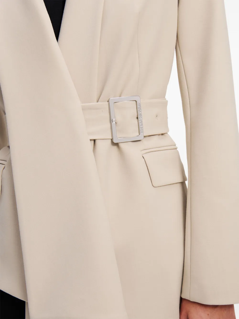 Karl Lagerfeld Gedrapeerde blazer met riem Beige
