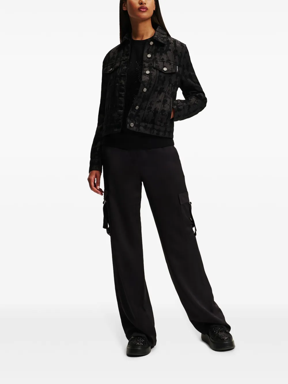 Karl Lagerfeld Jaqueta com estampa geométrica | Jaqueta jeans | Image 2