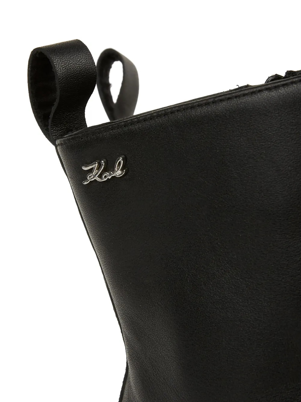 Karl Lagerfeld 90 mm Sarabande enkellaarzen met strik Zwart