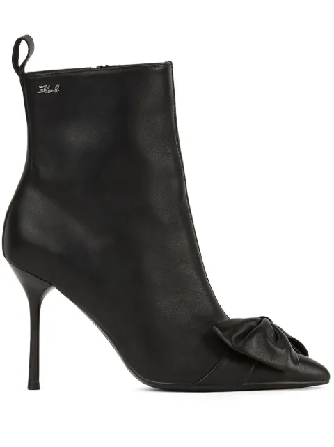 Karl Lagerfeld 90mm Sarabande bow ankle boots