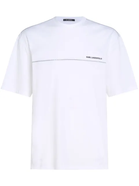 Karl Lagerfeld reflective pipe-lined T-shirt