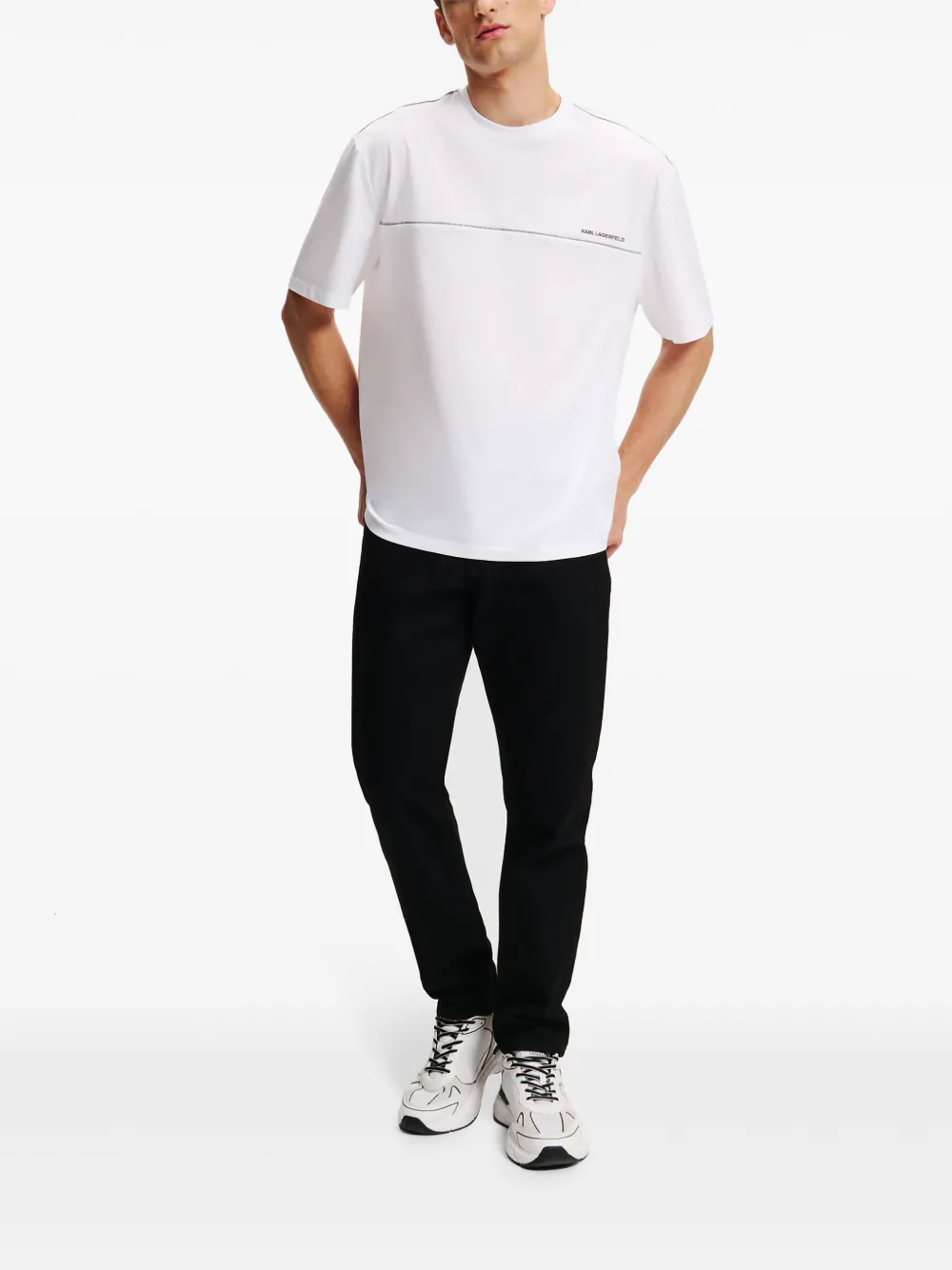 Karl Lagerfeld T-shirt met logoprint - Wit